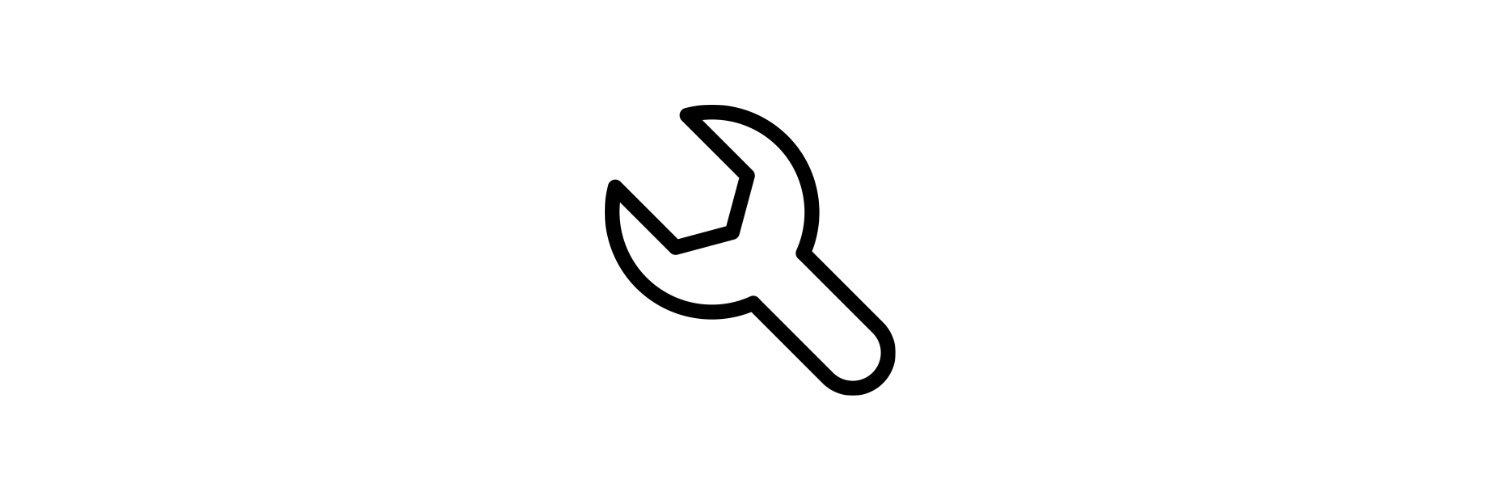 outline of a spanner icon
