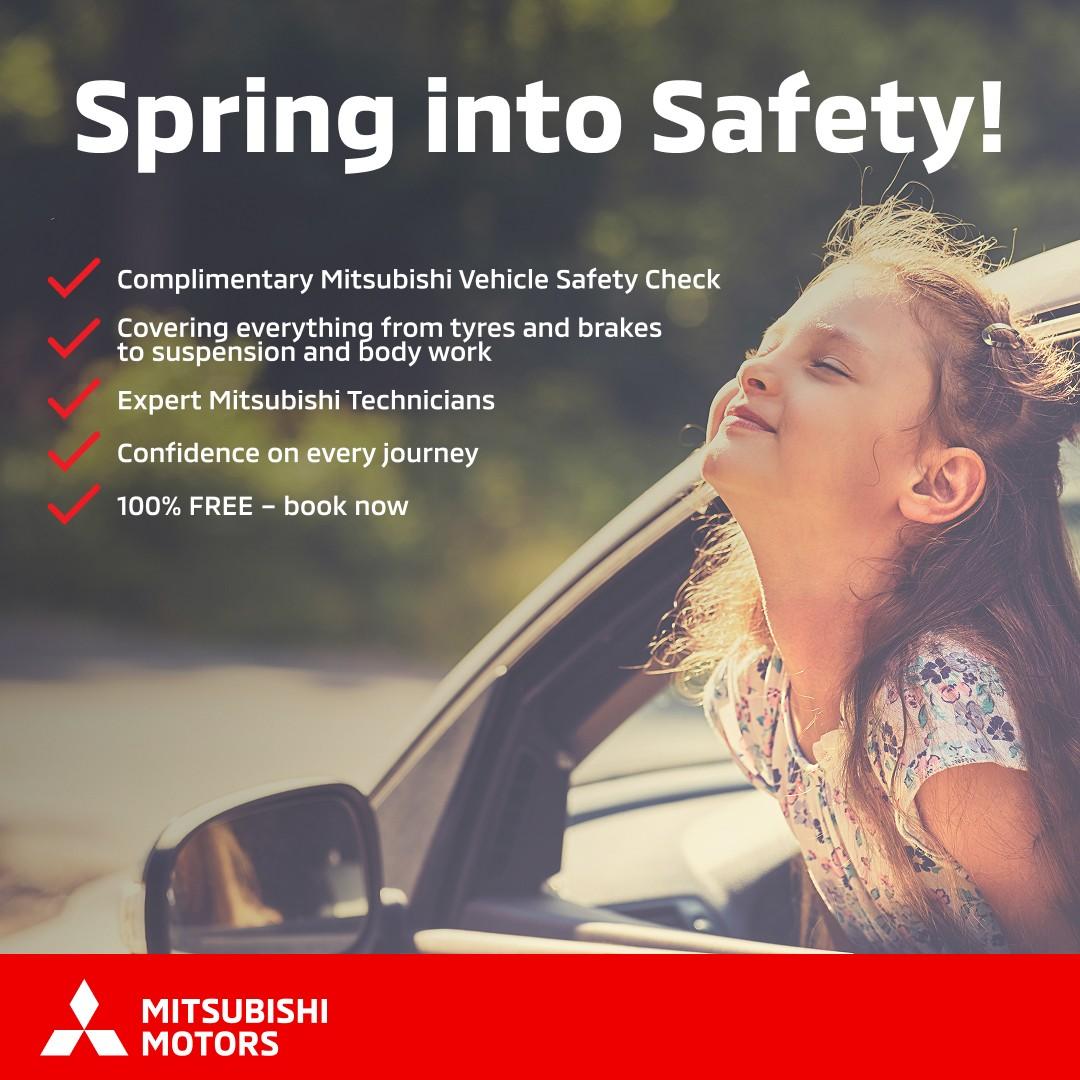 Spring into Safety with a complimentary vehicle safety check for Mitsubishi owners at SERE Motors Belfast