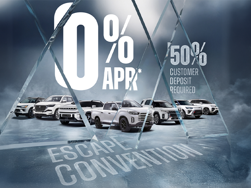 Escape convention with KGM Motor UK’s new year offers