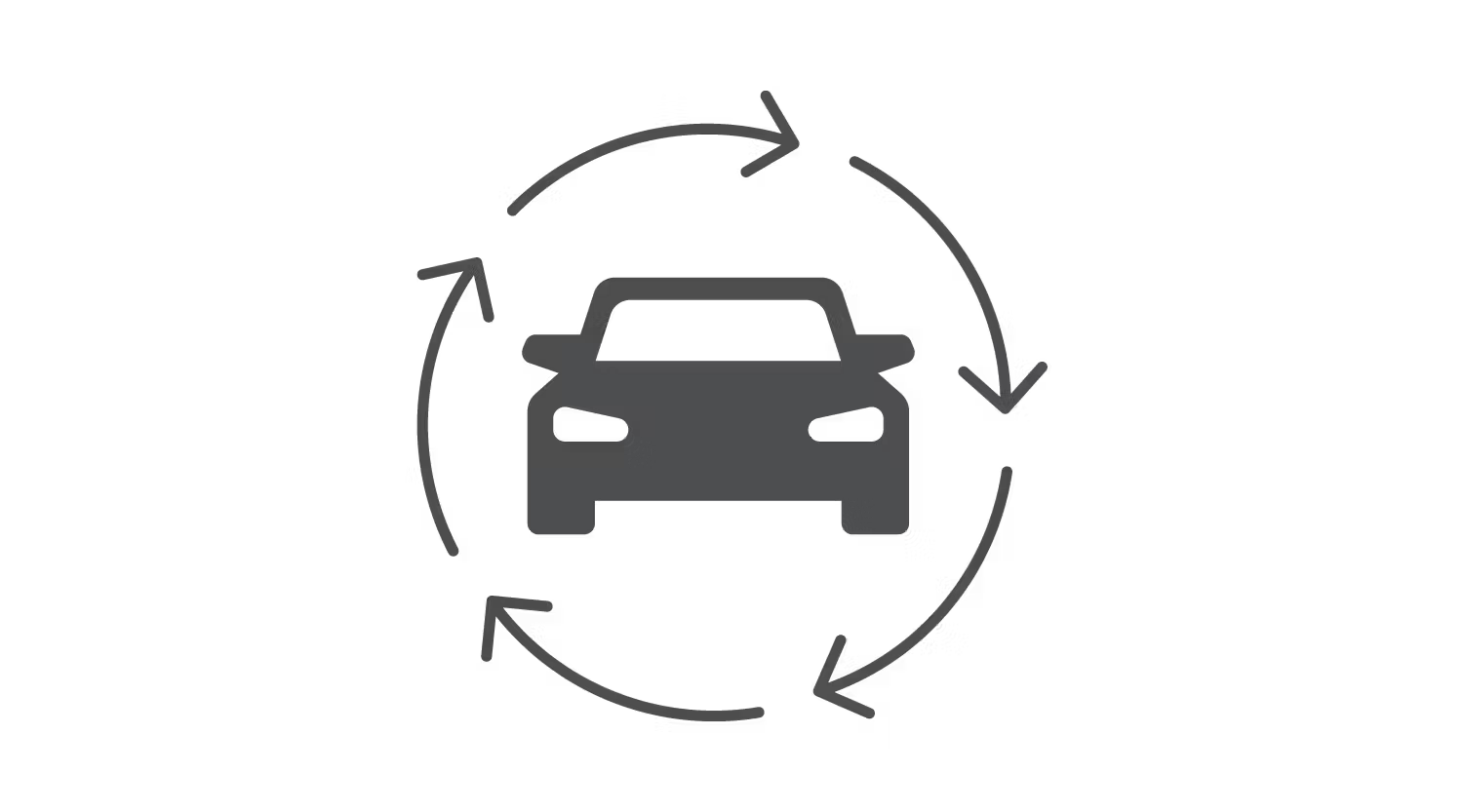 Car icon with arrows circling png