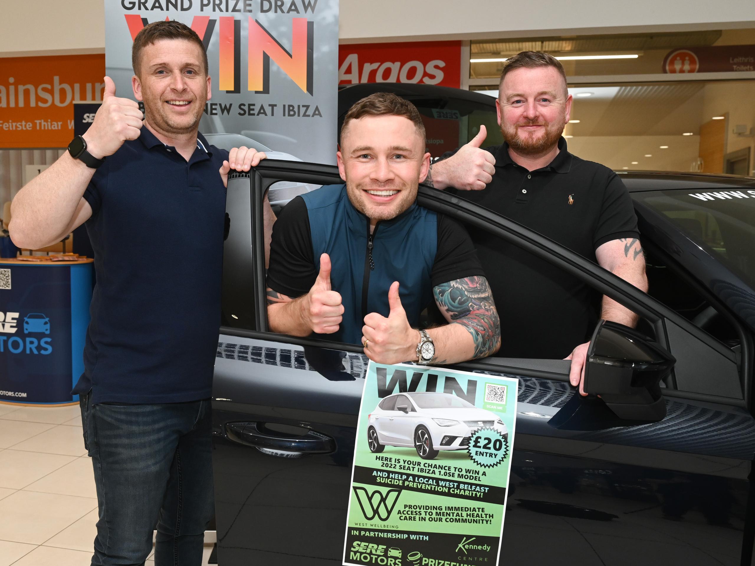 Carl Frampton in SERE Motors car 