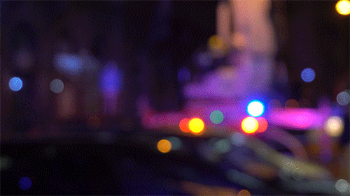 blurred police lights 