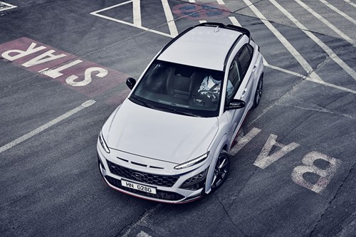 White KONA Electric N Line Exterior