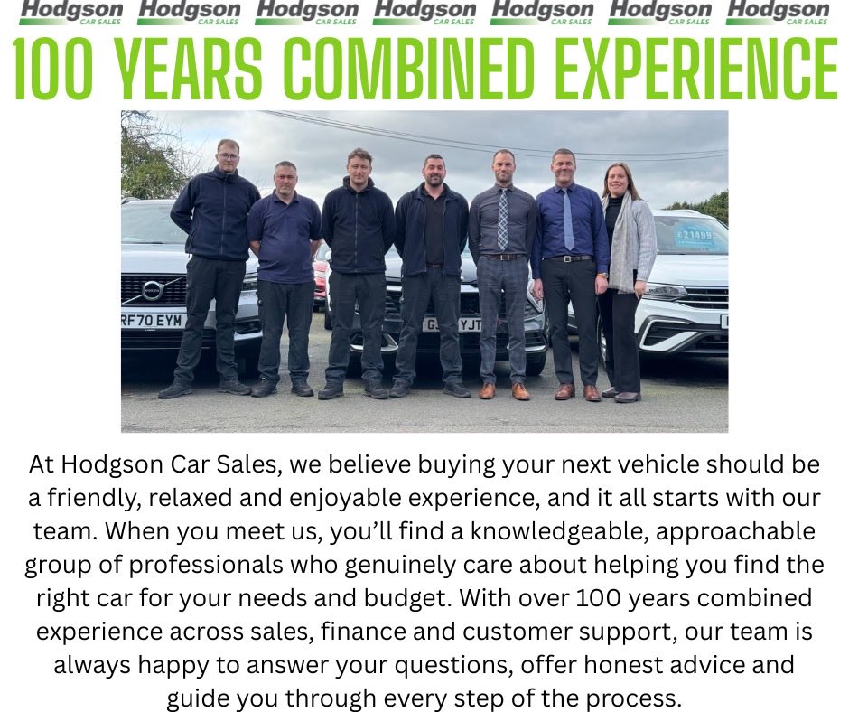 From sales to workshop to valeting — there are 7 of us here with over 100 years of combined motor trade experience. 