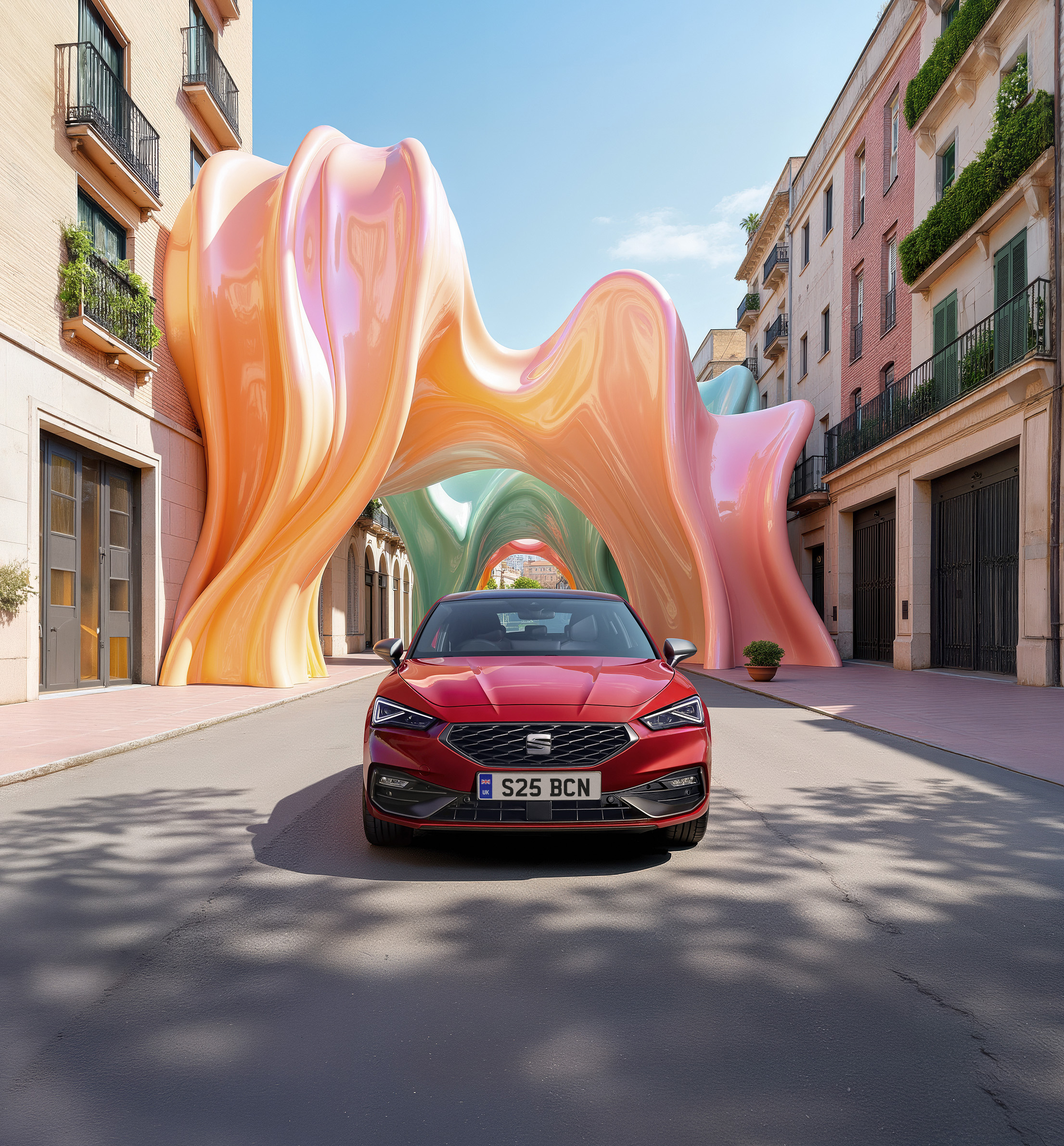 Red SEAT Leon Exterior