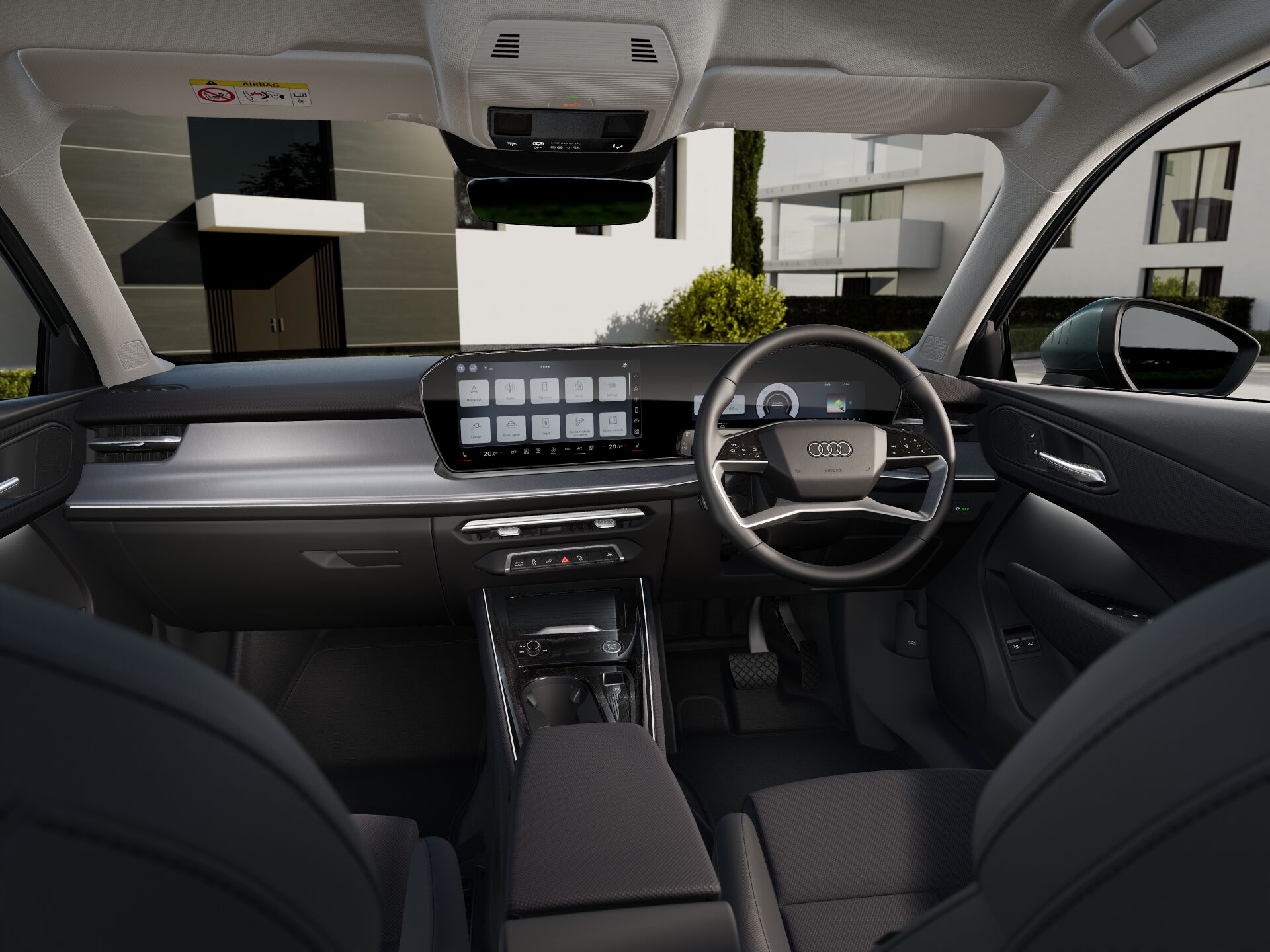 infotainment and interior of audi q3 e-hybrid