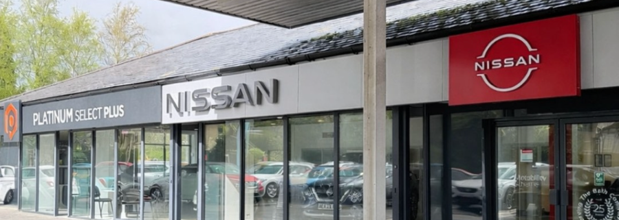 Platinum Nissan Box signage