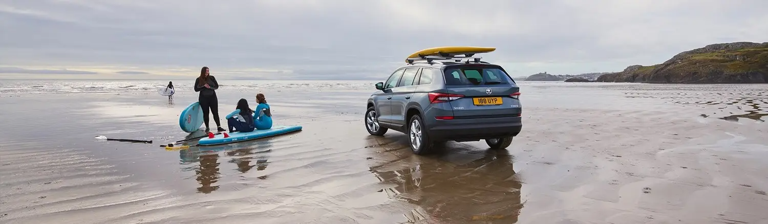SKODA Vehicle Parked On a Beach