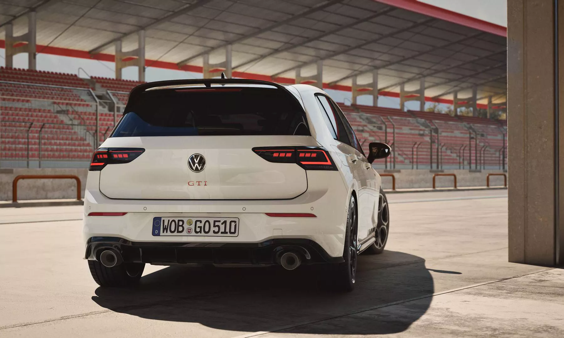 White Golf Clubsport GTI Rear View