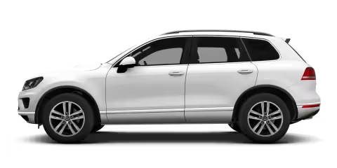 White Volkswagen Touareg Side View
