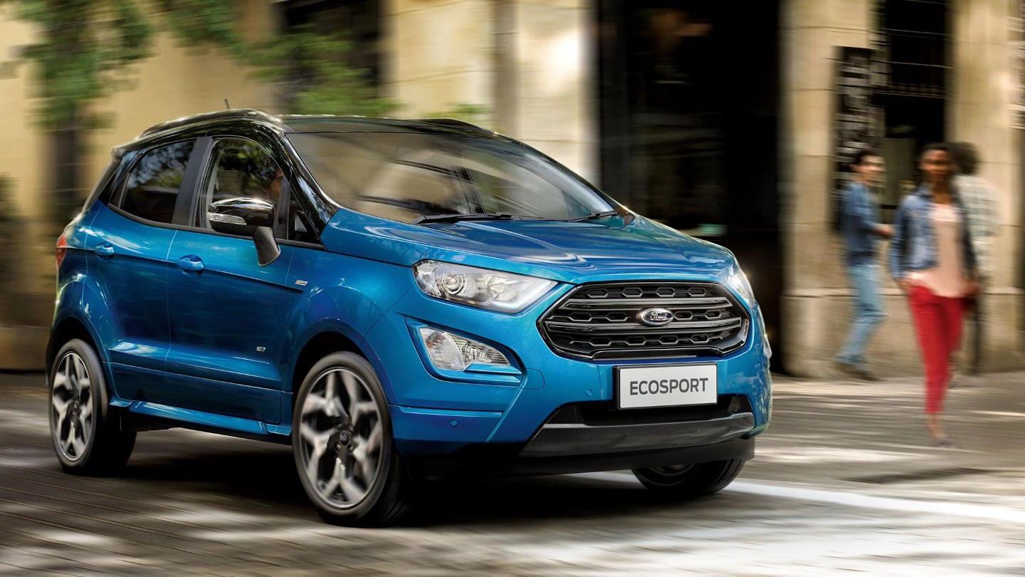 blue ford ecosport 