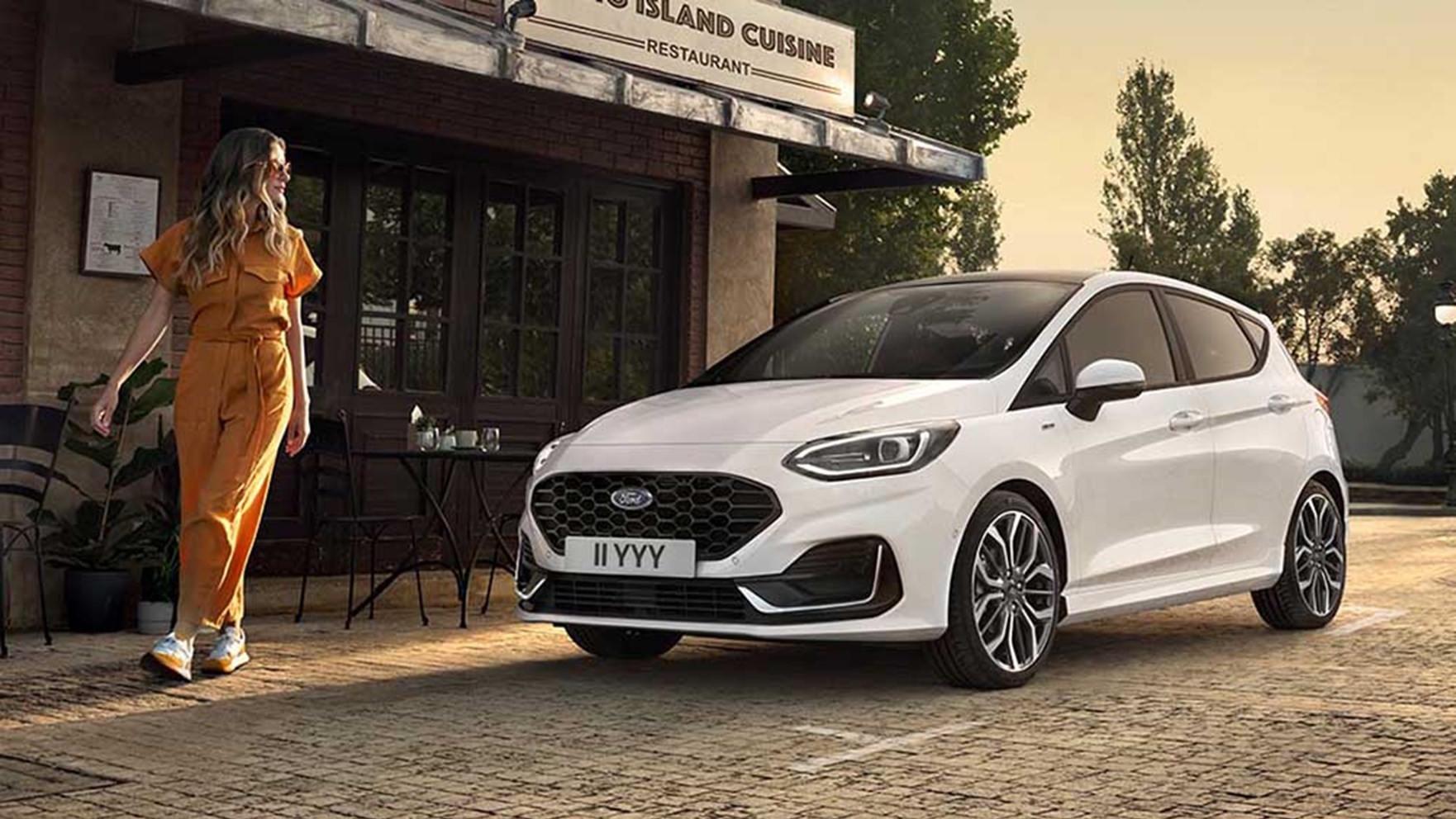 white ford fiesta