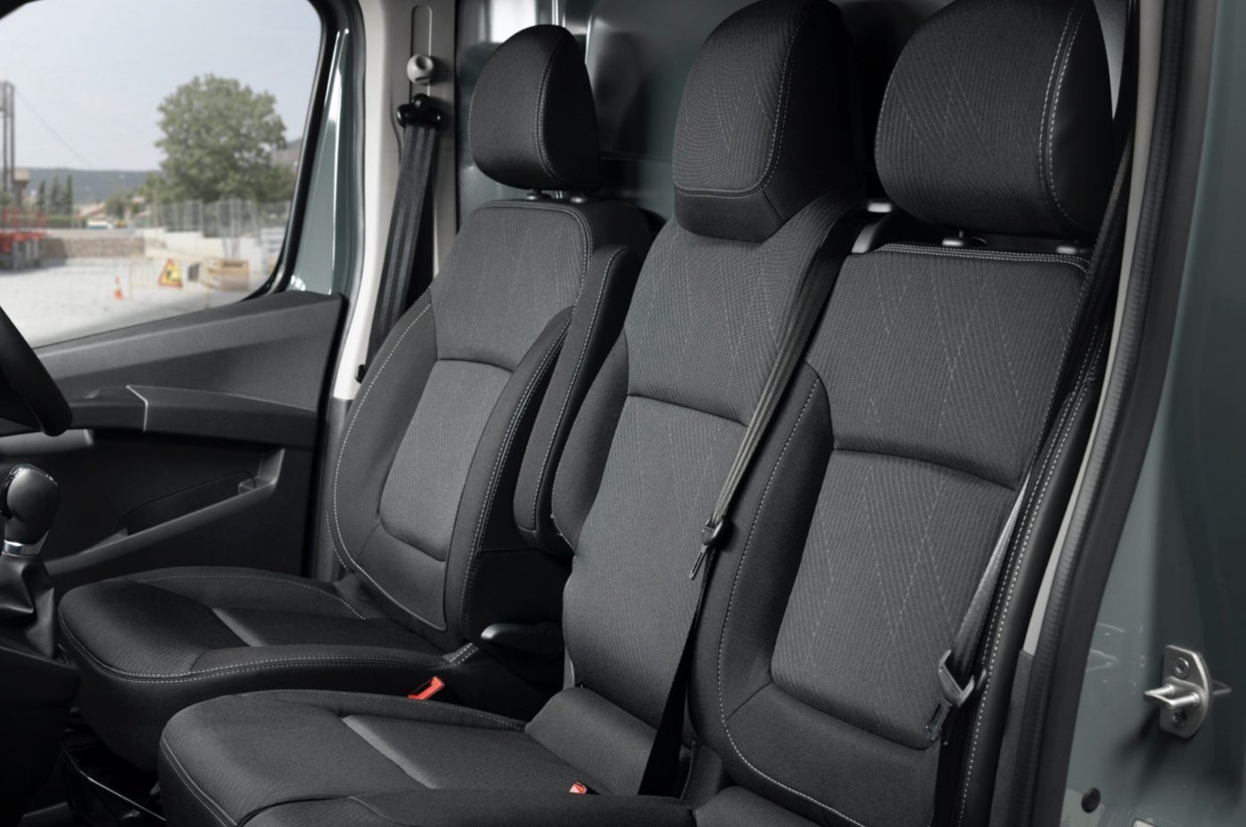three seater, spacious, adjustable features, storage