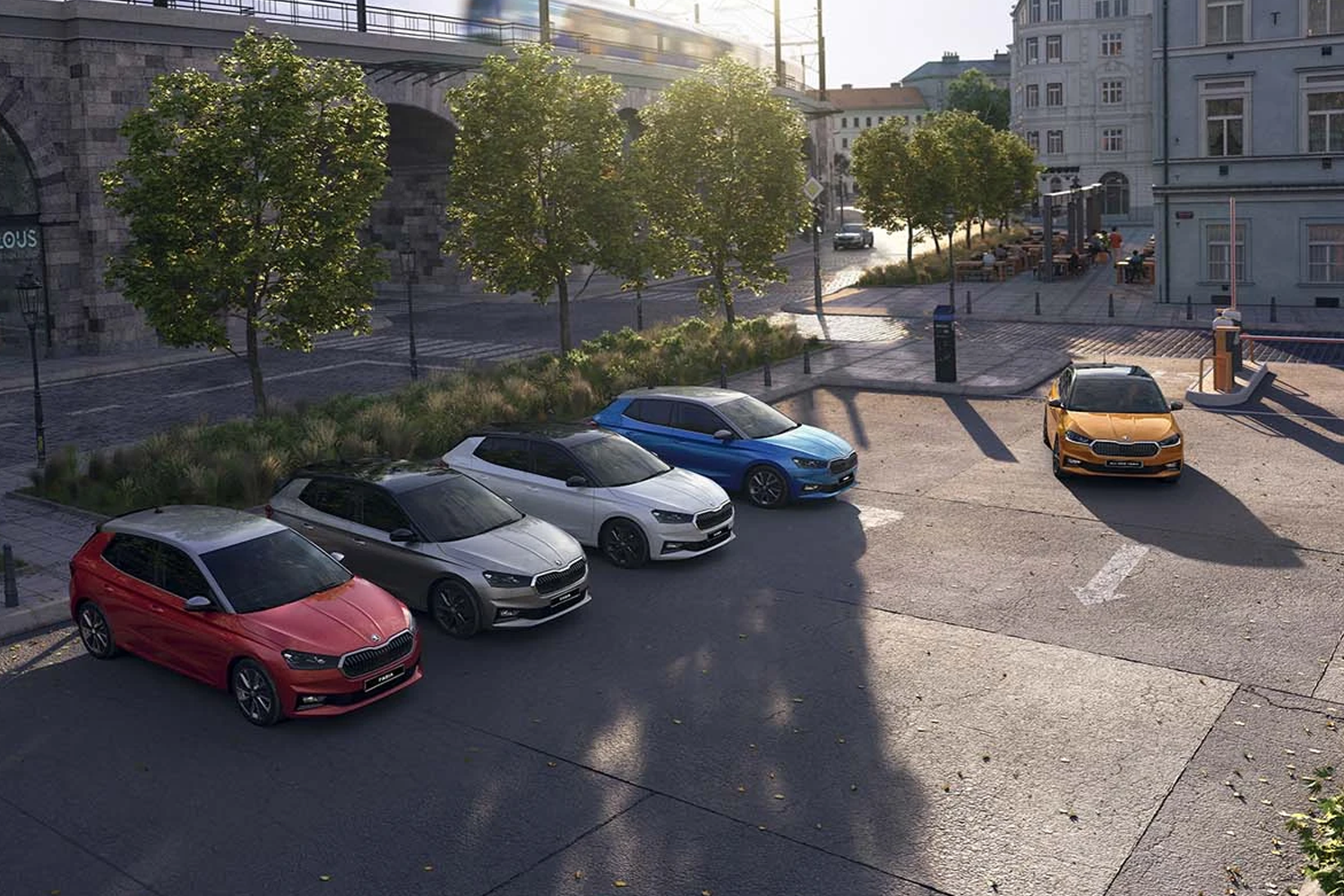 Multiple SKODA's Parked Next To Each other
