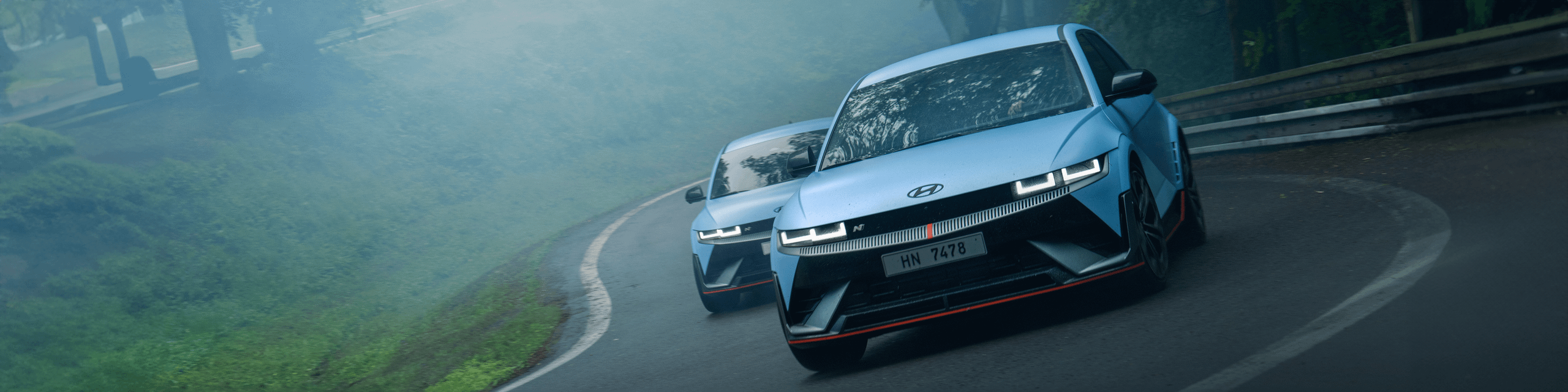 Two Blue Hyundai IONIQ 5 N's