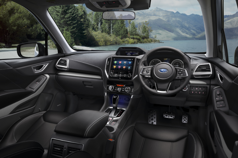 front seat of subaru forester
