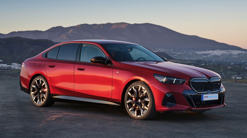 Red BMW 5 Series