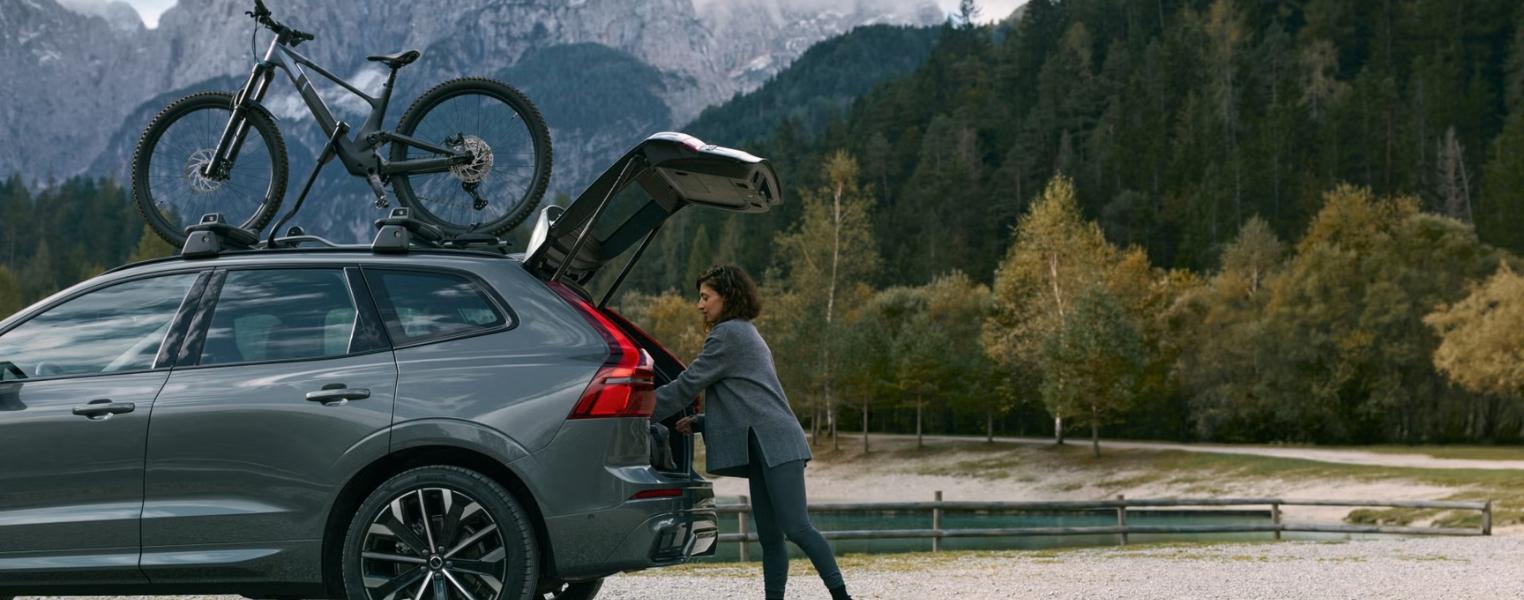 Volvo XC60 parked outdoors with the Rear Door Open