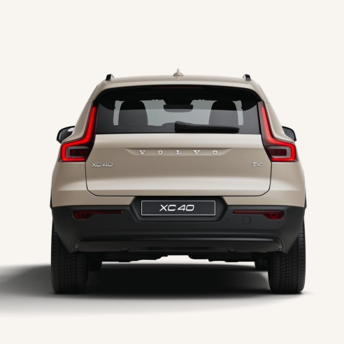 Rear View Of The Volvo XC40 In A White Studio Environment