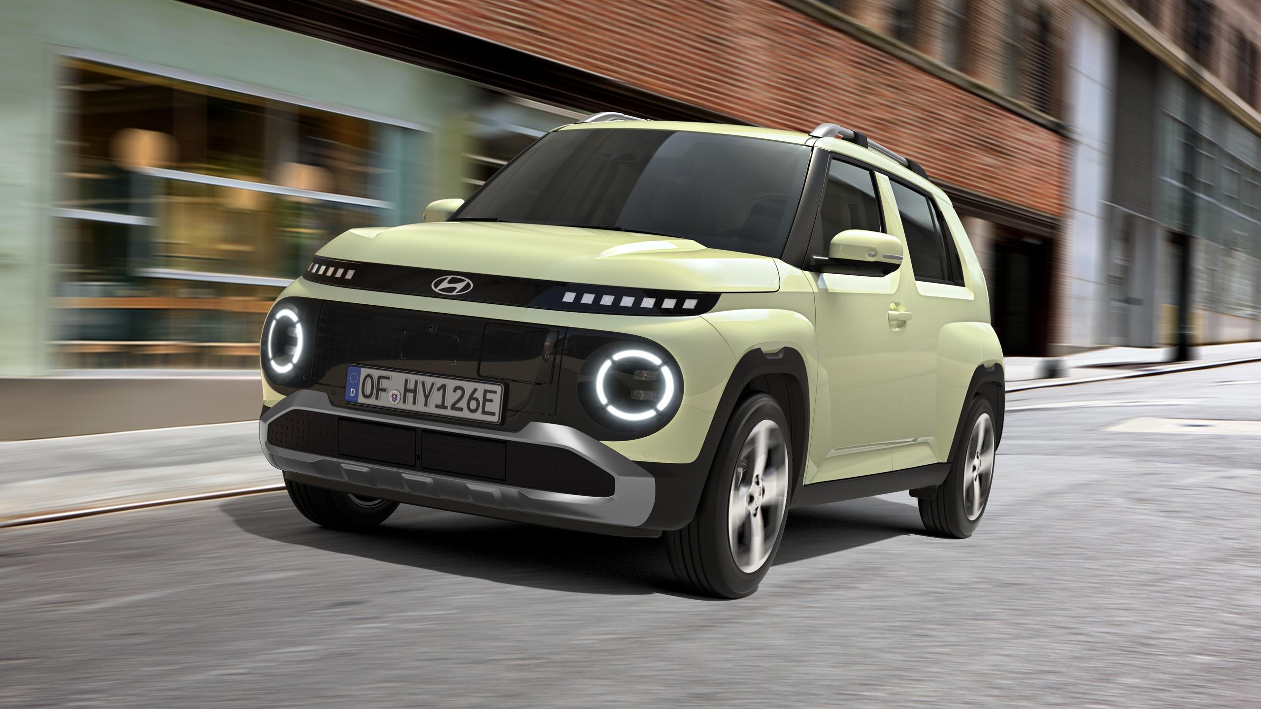 green hyundai inster