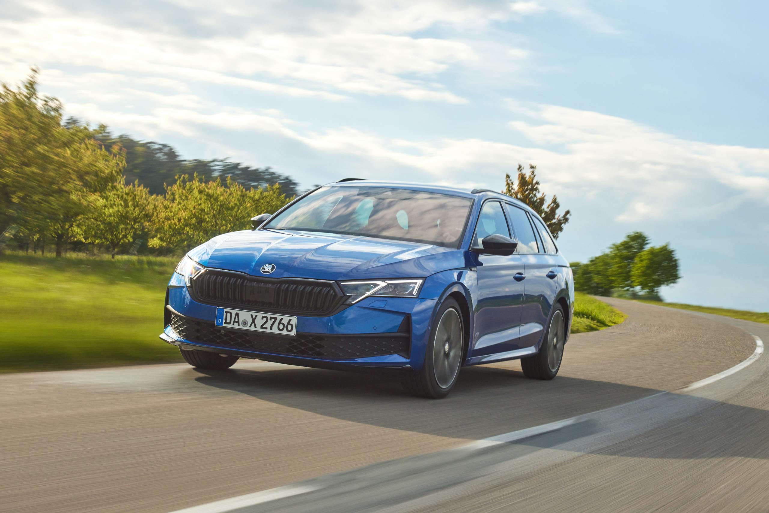 Blue Skoda Octavia Estate Exterior