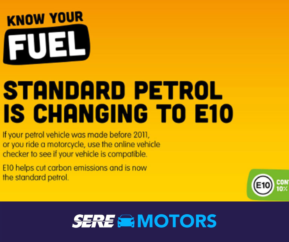 Know your fuel poster, standard fuel is changing to E10