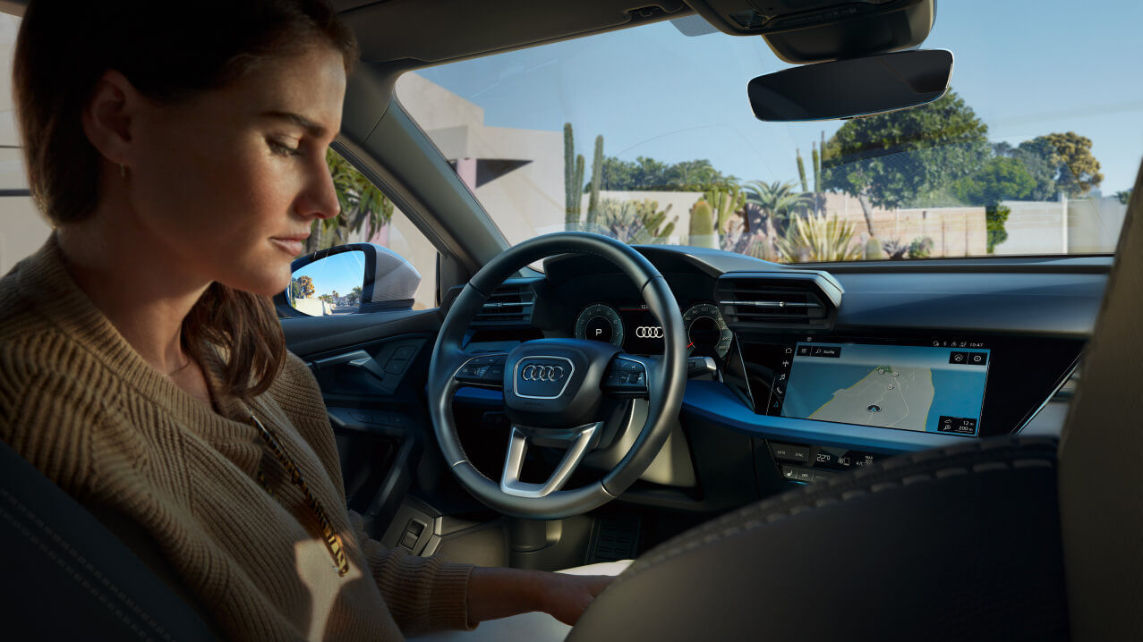 Person Sat In Audi Driver Seats