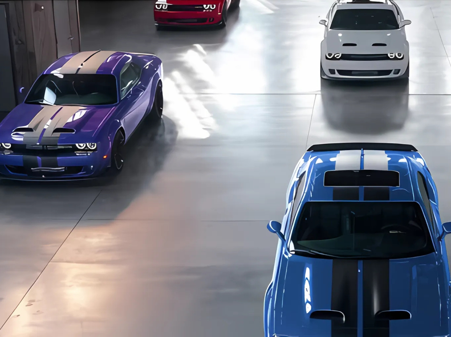 Challenger scat pack different paint jobs